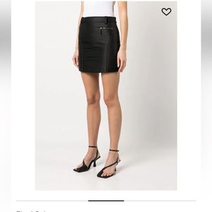 Khaite - black padded mini skirt, size 0